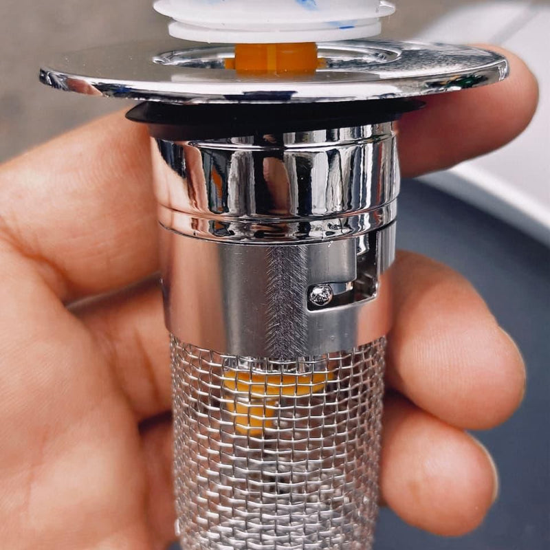 Sink Hair Filter, Removable Stainless Steel Drain Stopper Plug