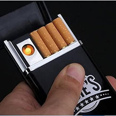 Stylish 2 in 1 USB Rechargeable Cigarette Case with Lighter