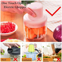 KolorFish Electric Mini Garlic Chopper 250ml Electric Vegetable Chopper