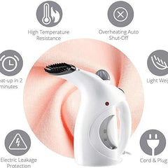 Fast Heat-up Portable Handheld Garment/Facial Vapor Steamer Iron Brush for Home and Travel Handy (Multicolour)